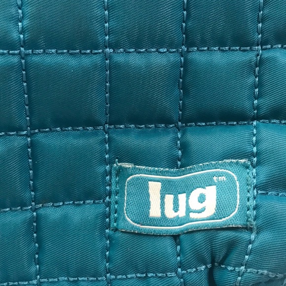 Lug quilted crossbody bag purse blue dark teal - Picture 3 of 11